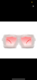 Square Overize Fluffy Faux Fur Sunglasses