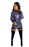 Keep On Shining Sequin Dress-Silver