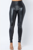 Faux Leather High Waist Tights