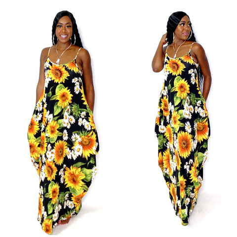 Sunflower Maxi - Black