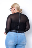 Plus Size Fierce Top- Black