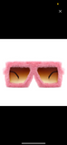 Square Overize Fluffy Faux Fur Sunglasses