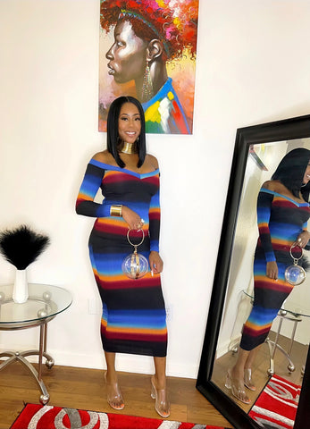 Made For It MIDI Dress (Multi)