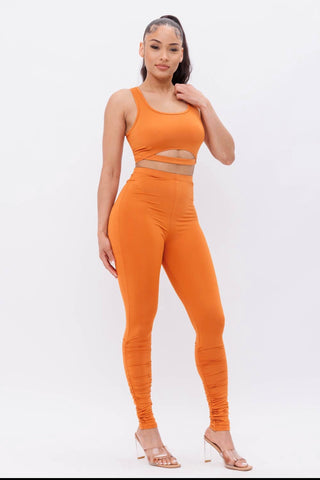 Front Cut Out and Legging set (Rust)