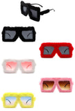 Square Overize Fluffy Faux Fur Sunglasses