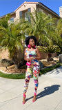 Butterfly Print Jumpsuit