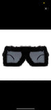 Square Overize Fluffy Faux Fur Sunglasses