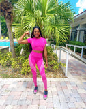 Spring Activewear Set- Hot Pink